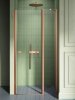 New Trendy New Soleo Copper Brushed 80x195 cm drzwi wnękowe wspornik skośny miedź szczotkowana/szkło przejrzyste D-0840A